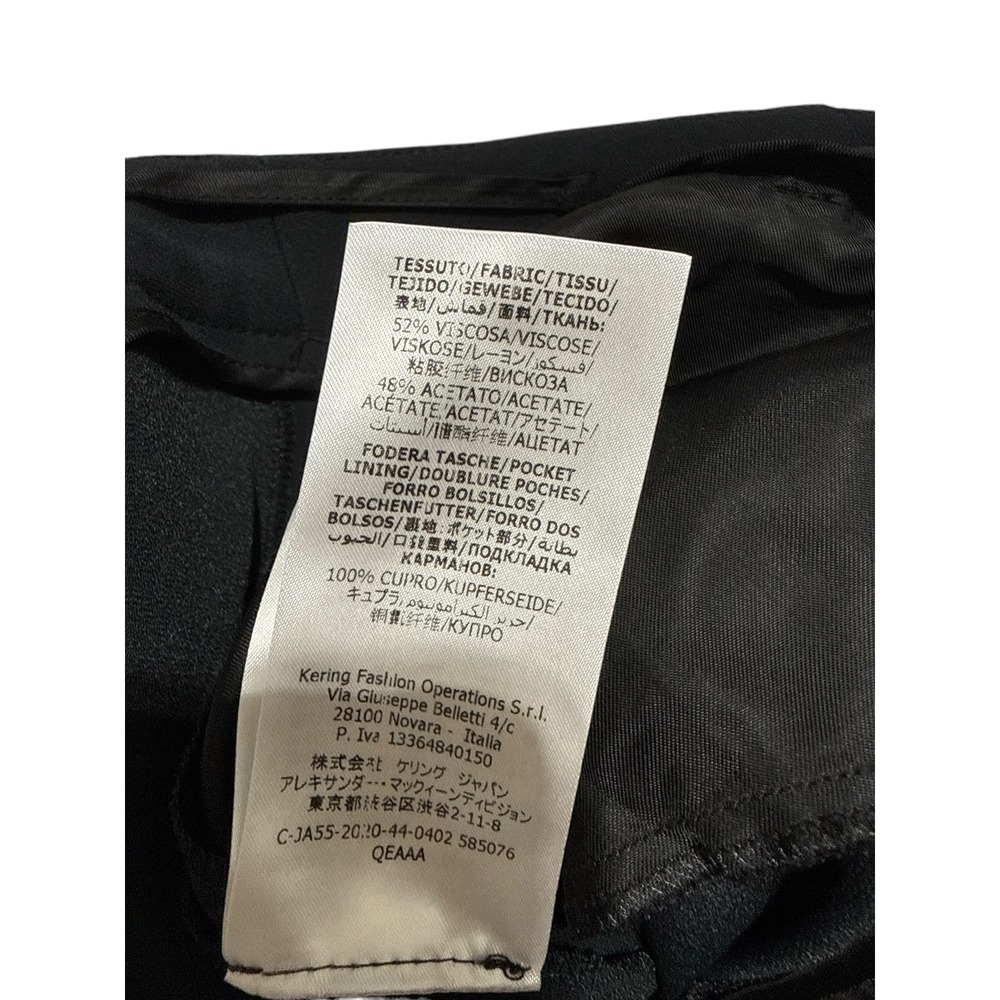 Alexander McQueen Black Crepe Tailored Flared Bootcut Pants IT 38 US 2 Hook Tab - Picture 3 of 10